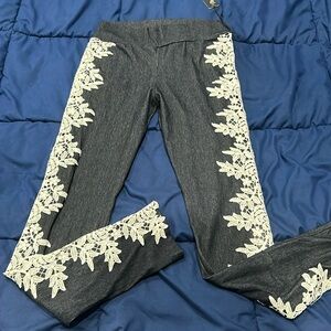 Dark blue super soft jeggings/tights.